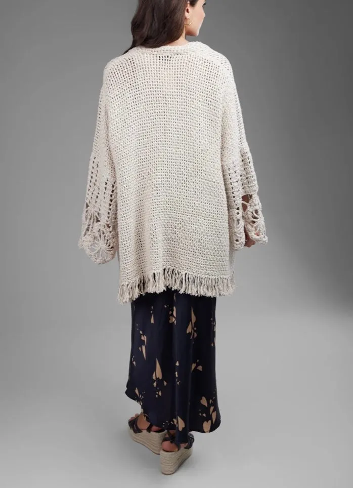 Floral Hand Crochet Jacket Cardigan